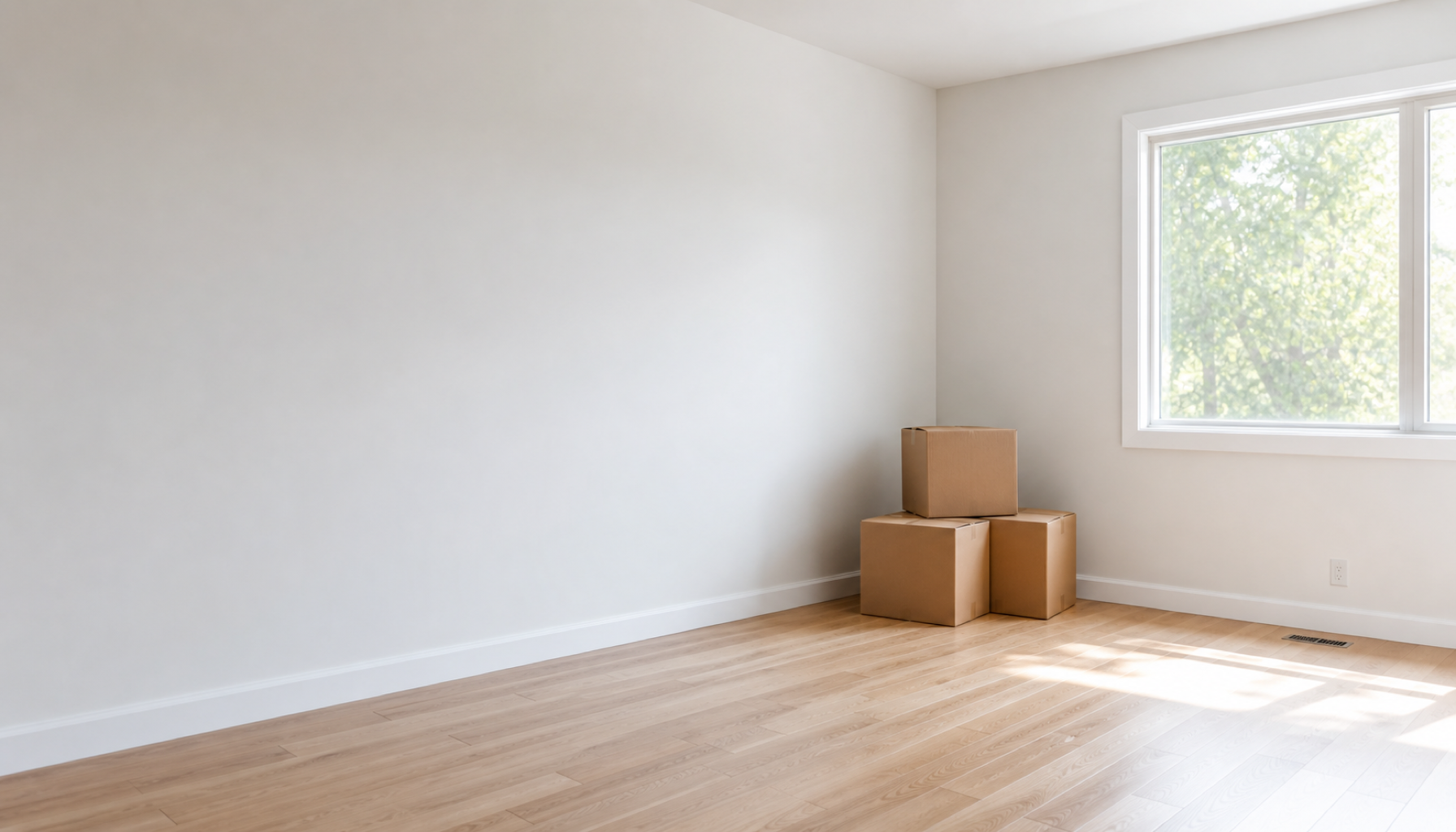 Empty, freshly cleaned move-out ready Edmonton bedroom