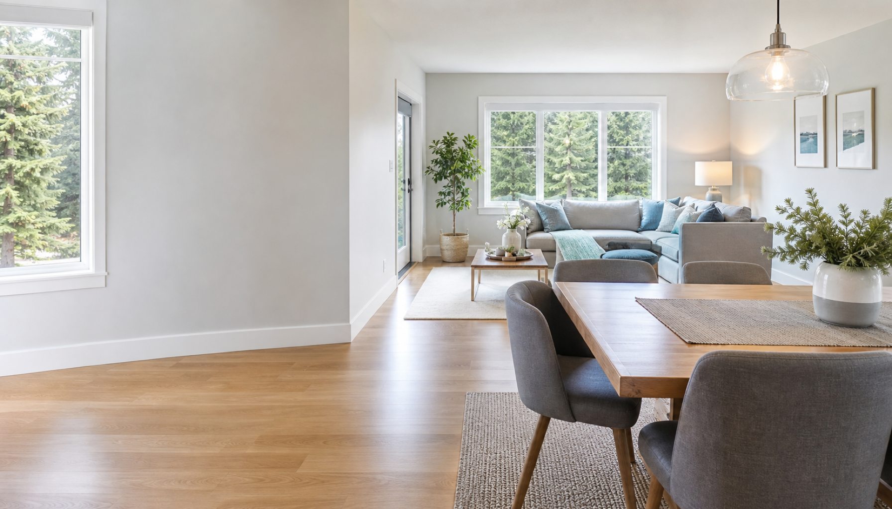 Tidy, well-maintained Edmonton living and dining area